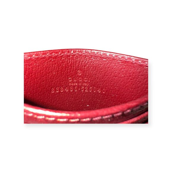 Gucci Ophidia GG Supreme Card Holder Burgundy Leather Trim | NWOT - Picture 5 of 5
